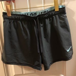 grey & light blue nike shorts